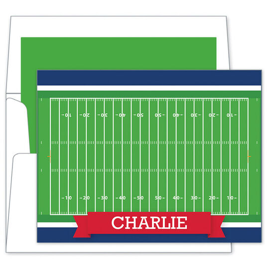 Football Field Folded Note Cards